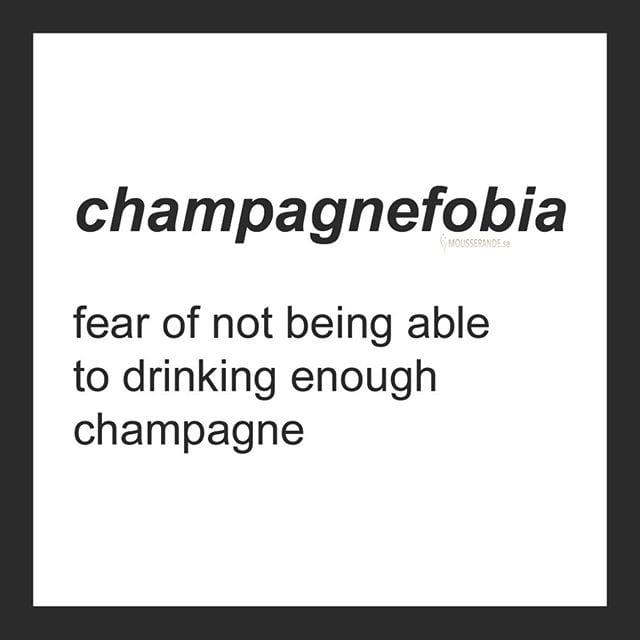 Tagga din champagnefobivän!! Hen är inte ensam i att drabbas av denna dolda folksjukdom!
Varannan person känner någon som känner någon som känner någon som kanske eventuellt har hört att någons vän kanske träffat någon som troligtvis led av detta.